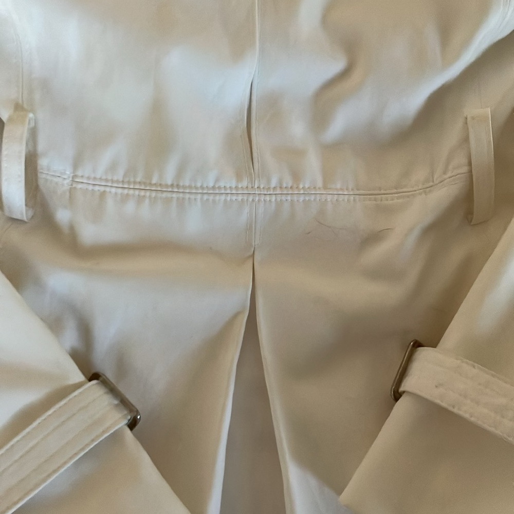 WHBM Off White Ivory Trench Coat - Picture 8 of 10